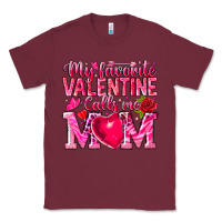 Burgundy My Favorite Valentine Calls Me Classic Tee - CowhideDigitalArt
