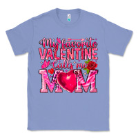 Colony Blue My Favorite Valentine Calls Me Classic Tee - CowhideDigitalArt