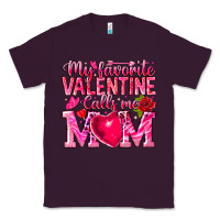 Plum My Favorite Valentine Calls Me Classic Tee - CowhideDigitalArt