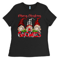 Black merry christmas gnomies Ladies Tee - Zillion Design Studio