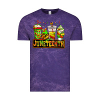Cloud Purple juneteenth afro coffee cups Vintage Tee - Jasminsmagicworld