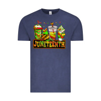 Vintage Denim juneteenth afro coffee cups Vintage Tee - Jasminsmagicworld