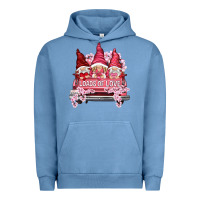 Pigment Pebble Blue Loads of love with flowers Valentine's Day Urban Hoodie - HowdyJamesFarm