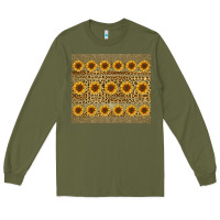 Army Green leopard glitter sunflower tumbler Long Sleeve Tee - Jasminsmagicworld