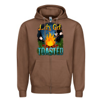 Chestnut lets get toasted Zipper Hoodie - NancyCooperArtShop