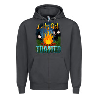 Smoke lets get toasted Zipper Hoodie - NancyCooperArtShop
