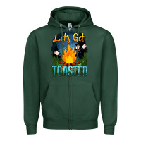 Sports Green lets get toasted Zipper Hoodie - NancyCooperArtShop