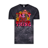 Cloud Black sassy little thing with crown Vintage Tee - AdoDesignShop
