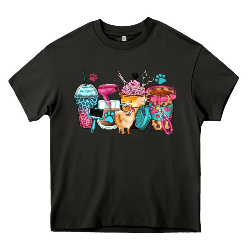 Pet Groomer Coffee Cups Heavy Core Tee by Zillion Design Studio | Teevron
