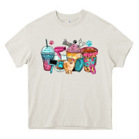 Cream pet groomer coffee cups Heavy Core Tee - Zillion Design Studio