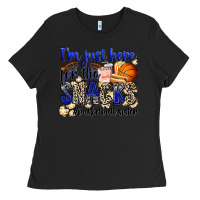 Black i'm just here for the snacks #basketball sister Ladies Tee - Zillion Design Studio