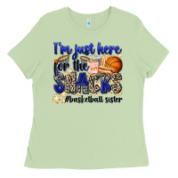 Matcha i'm just here for the snacks #basketball sister Ladies Tee - Zillion Design Studio