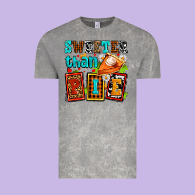 Sweeter Than Pie With Pumpkin Pie Vintage Tee Designed By Adodesignshop