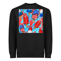 Black 4th of july popsicle seamless pattern Heavyweight Sweatshirt - BundleAndBundleShop