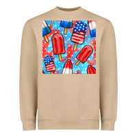Mushroom 4th of july popsicle seamless pattern Heavyweight Sweatshirt - BundleAndBundleShop