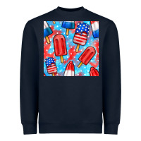 Navy 4th of july popsicle seamless pattern Heavyweight Sweatshirt - BundleAndBundleShop