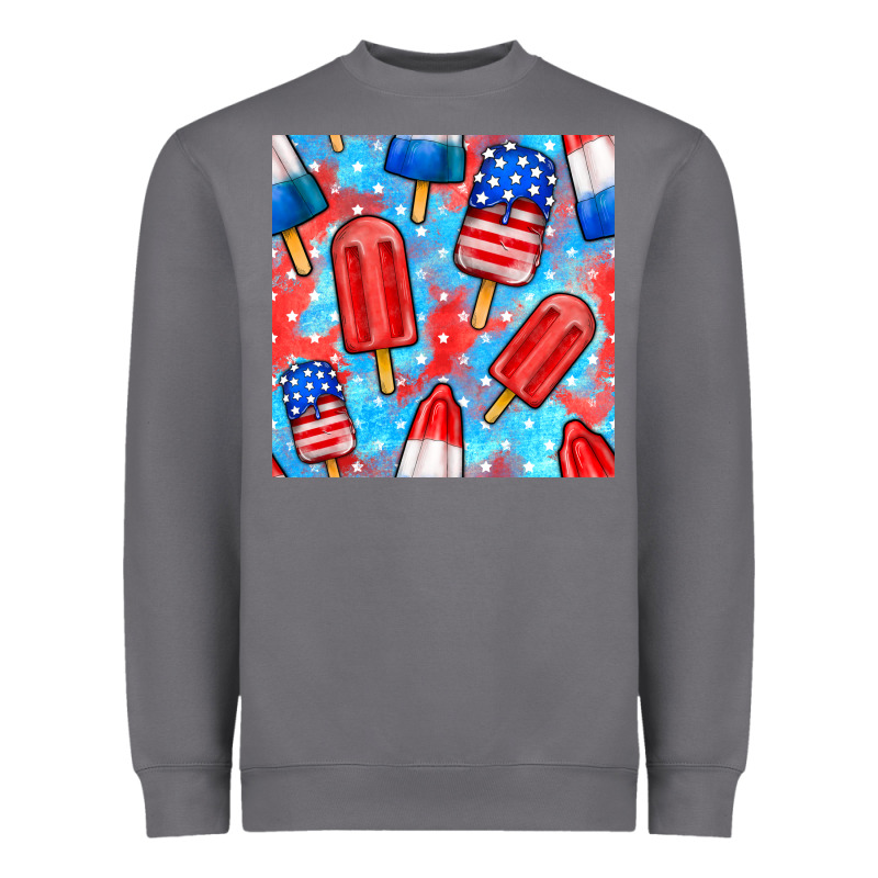 4th Of July Popsicle Seamless Pattern Heavyweight Sweatshirt by BundleAndBundleShop | Teevron