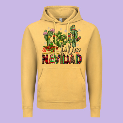 Cactus Feliz Navidad Vintage Hoodie Designed By Jahusdesignshop