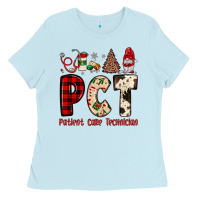 Baby Blue pct patient care technician  christmas Ladies Tee - JahusDesignShop