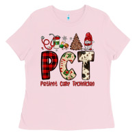 Bubblegum Pink pct patient care technician  christmas Ladies Tee - JahusDesignShop