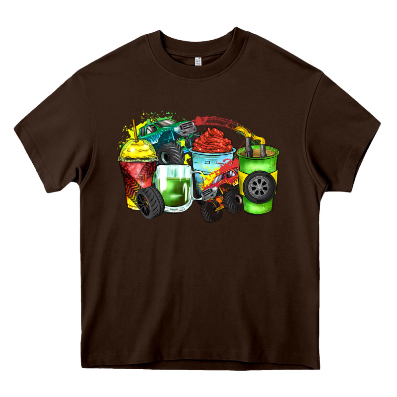 Monster Truck Coffee Cups Heavy Core Tee by Zillion Design Studio | Teevron