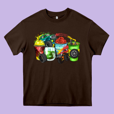 Monster Truck Coffee Cups Heavy Core Tee Designed By Zillion Design Studio