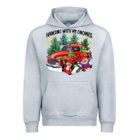 Heather Grey hanging with my gnomies Urban Hoodie - CowGirlArtShop