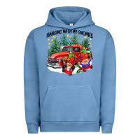 Pigment Pebble Blue hanging with my gnomies Urban Hoodie - CowGirlArtShop