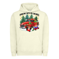 Pigment Pistachio hanging with my gnomies Urban Hoodie - CowGirlArtShop