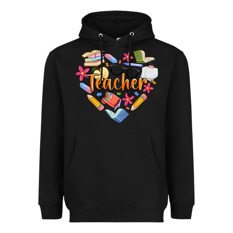 Teacher Heart Heavyweight Hoodie by Artiststas | Teevron