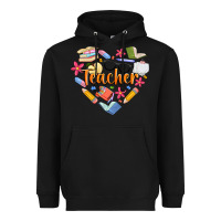 Black teacher heart Heavyweight Hoodie - Artiststas