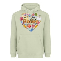 Matcha teacher heart Heavyweight Hoodie - Artiststas