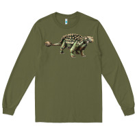 Army Green Ankylosaurus T-Rex Long Sleeve Tee - LillyAllenDesigns