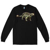Black Ankylosaurus T-Rex Long Sleeve Tee - LillyAllenDesigns