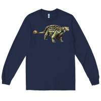 Navy Ankylosaurus T-Rex Long Sleeve Tee - LillyAllenDesigns