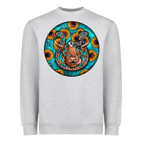 Heather Grey horseshoe circle Heavyweight Sweatshirt - JahusDesignShop