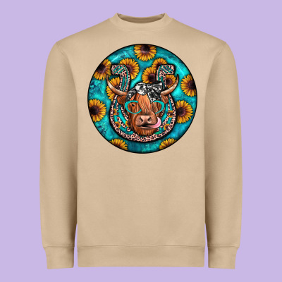 Horseshoe Circle Heavyweight Sweatshirt Designed By Jahusdesignshop