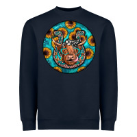Navy horseshoe circle Heavyweight Sweatshirt - JahusDesignShop