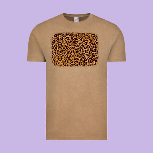 Leopard Glitter Background Vintage Tee Designed By Jahusdesignshop