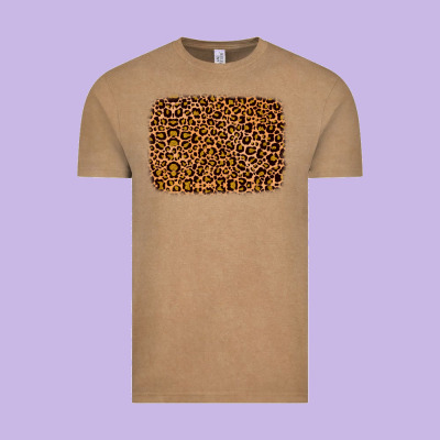 Leopard Glitter Background Vintage Tee Designed By Jahusdesignshop
