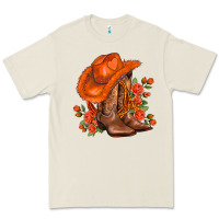 Bone orange  cowgirl  and roses Premium Tee - AdoDesignShop