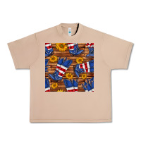 Burro america western boots and sunflower seamless pattern Urban Heavy Tee - BundleAndBundleShop