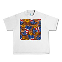 Lunar Rock america western boots and sunflower seamless pattern Urban Heavy Tee - BundleAndBundleShop
