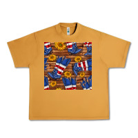 Peanut Butter america western boots and sunflower seamless pattern Urban Heavy Tee - BundleAndBundleShop