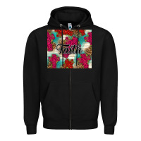 Black faith Zipper Hoodie - NancyCooperArtShop