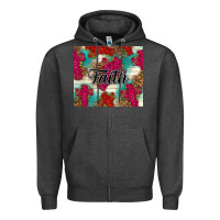 Charcoal Heather faith Zipper Hoodie - NancyCooperArtShop