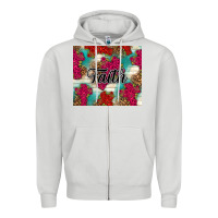 Dove Grey faith Zipper Hoodie - NancyCooperArtShop