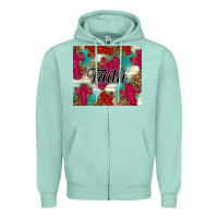 Seafoam faith Zipper Hoodie - NancyCooperArtShop