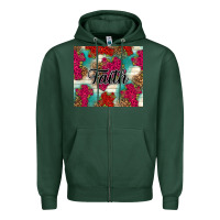 Sports Green faith Zipper Hoodie - NancyCooperArtShop