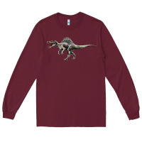 Burgundy Spinosaurus Long Sleeve Tee - LillyAllenDesigns